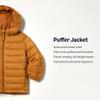 Amazon Essentials Boys' Lightweight Water-Resistant Packable Hooded Puffer Jacket, Insulated, Light Brown, Large view 2