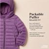 Amazon Essentials Toddler Girls' Lightweight Water-Resistant Packable Hooded Puffer Jacket, Bright Pink, 4T view 2