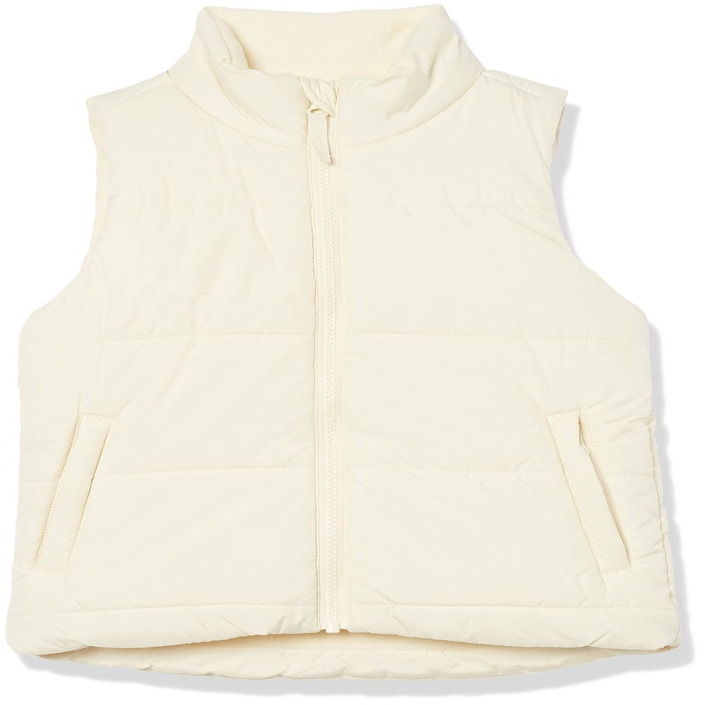 Amazon Essentials Girls' Heavyweight Puffer Vest, Ivory, XX-Large
