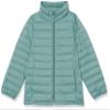 Amazon Essentials Girls' Lightweight Water-Resistant Packable Mock Puffer Jacket, Green, Large view 1