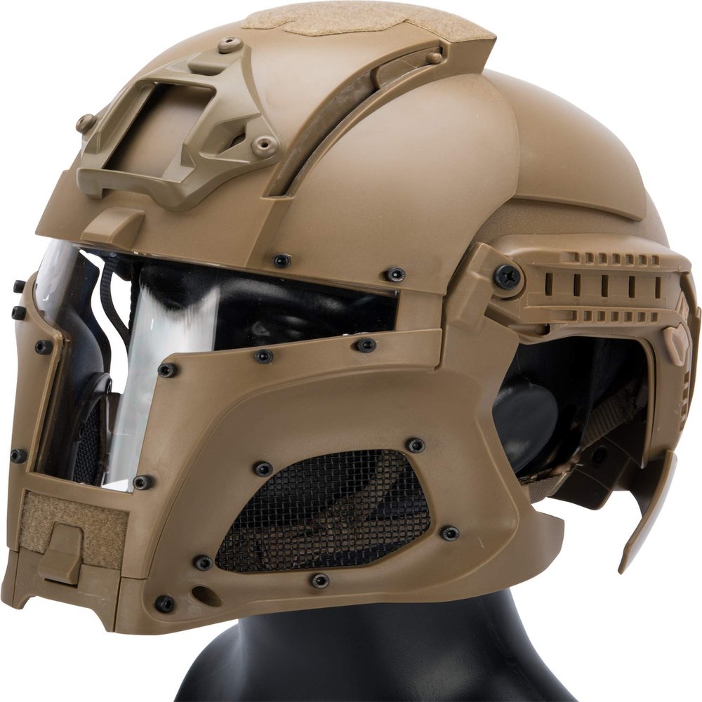 Evike Airsoft - Matrix Medieval Iron Warrior Full Head Coverage Headpro/Face Pro/Goggle Protective System (Color: Tan)
