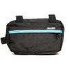 Hold Fast Bicycle Frame Bag Black/Powder Blue w Zipper + Hook & Loop Fasteners view 1