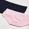 Calvin Klein Kids Girls' Seamless Hipster Underwear 2-pack, Chalk Navy/Pink, Small view 3