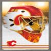 Trends International NHL Calgary Flames - Mask 20 Wall Poster, 34L x 22.4W, Barnwood Framed Version view 1