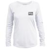 Circling Hammerhead Shark Dive Flag Shirt: Women's UV UPF+ 50 Long Sleeve - White - S view 2
