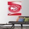 Trends International NBA Atlanta Hawks - Logo 20 Wall Poster, 22.37" x 34.00", Premium Print and Beechwood Hanger Bundle view 2