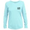 Circling Hammerhead Shark Dive Flag Shirt: Women's UV UPF+ 50 Long Sleeve - Light Blue - L view 2