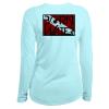 Circling Hammerhead Shark Dive Flag Shirt: Women's UV UPF+ 50 Long Sleeve - Light Blue - L view 3