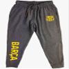 Boys' Barcelona Sweatpants (Reflective Printed Club Logo), Licensed Barcelona Youth Jogger Charcoal Heather (YL)