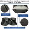 Bar Stool Covers 4 less EZGO Marathon Golf Cart Front Seat Cover Replacement Set Made with Premium Marine Grade Vinyl - Staple On Installation (Black) view 3