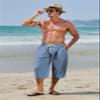 EKLENTSON Mens Long Shorts Cotton Linen Pants for Men Casual Beach Yoga Capri Pants Lounge Baggy Trousers, Light Blue, 38 view 3