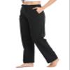 Willit Women's Cotton Sweatpants Open Bottom Yoga Sports Pants Straight Leg Lounge Athletic Pants with Pockets Black XXL view 1