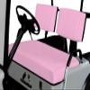 Bar Stool Covers 4 less EZGO Marathon Golf Cart Front Seat Cover Replacement Set Made with Premium Marine Grade Vinyl - Staple On Installation (Pink) view 1