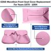 Bar Stool Covers 4 less EZGO Marathon Golf Cart Front Seat Cover Replacement Set Made with Premium Marine Grade Vinyl - Staple On Installation (Pink) view 3
