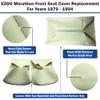 Bar Stool Covers 4 Less EZGO Marathon Golf Cart Front Seat Cover Replacement Set Made with Premium Marine Grade Vinyl - Staple On Installation (Off White) view 3