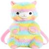 TOLLION Plush Stuffed Animal Backpack Bunny Backpack with Adjustable Gift for Women Girl (Rainbow Alpaca) view 1