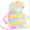 TOLLION Plush Stuffed Animal Backpack Bunny Backpack with Adjustable Gift for Women Girl (Rainbow Alpaca) view 2