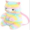 TOLLION Plush Stuffed Animal Backpack Bunny Backpack with Adjustable Gift for Women Girl (Rainbow Alpaca) view 3