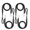 Bungee Dock Lines, Boat Ropes for Docking,Mooring Rope with Stainless Steel Clip - Accessories for Boats, PWC, Kayak, Watercraft,Jet Ski, Pontoon, Canoe, Power Boat Black 4-Pack view 1