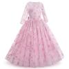 Embroidered Floral Flower Girl Lace Dress for Kids Wedding Bridesmaid Pageant Party Prom Formal Ball Gown Princess Tulle Dresses for Casual Photography Photoshoot Dusty Pink 3-4T view 2