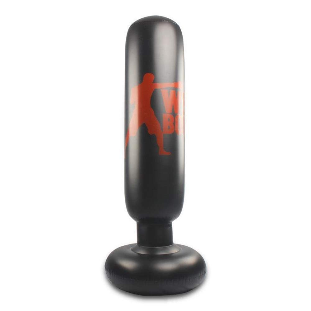 160cm Freely Inflatable Standing Fitness Goal Standing Tower Bag, Karate Vertical Inflatable Punching Bag Standing Fitness Boxing Column, Free Standing Tumbler Punching Bag