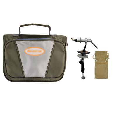 Riverruns Quality Rotary Fly Tying Vise Fly Tying Tools Fly Tying Materials (Aluminum Fly Tying Vise with Fly Tying Bag)