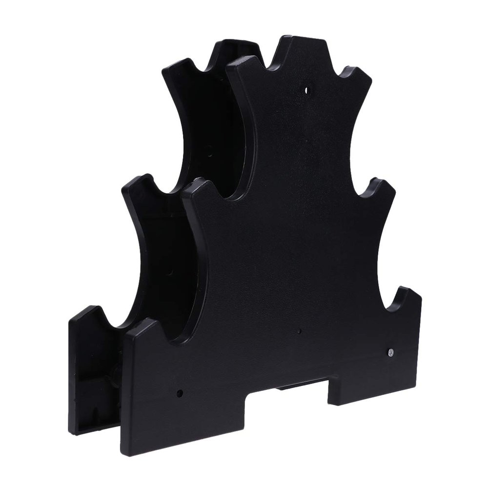 Vosarea Dumbbell Rack for Home Gym Compact Dumbbell Storage Stand Holds Weights Made of Durable Material for Fitness Accessories and Equipment Organization Black