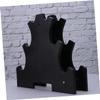 Vosarea Dumbbell Rack for Home Gym Compact Dumbbell Storage Stand Holds Weights Made of Durable Material for Fitness Accessories and Equipment Organization Black view 3