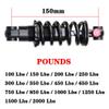 LvTu Bike Oil Spring Shock Absorber 150 mm Adjustable Damping Steel Suspension 24 X 24mm (Size : 100 Lbs) view 2