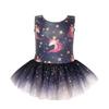 EQSJIU Unicorn Gymnastics leotards with skirt for girls size 7-8 7/8 years old tulle skirt dance dresses crown crowned unicorn blue view 1