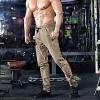 BROKIG Mens Zip Joggers Pants - Casual Gym Workout Track Pants Comfortable Slim Fit Tapered Sweatpants with Pockets (XX-Large, Beige) view 2