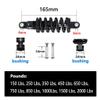 LvTu Mountain Bike Shock Absorber Spring 165mm, Soft Tail Suspension Damper with Bushing and Screw for Downhill (Size : 150 Lbs) view 2