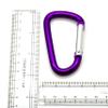 3" Aluminum Carabiner D Shape Buckle Pack, Keychain Clip, Spring Snap Key Chain Clip Hook Buckle (Purple 3" (100 Pack)) view 4