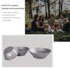 Boundless Voyage Ultralight Titanium Bowl Pan Plate Dish with Carry Bag Outdoor Camping Portable Tableware Cookware (5 Pcs Set (3 Bowls+2 Plates)) view 4