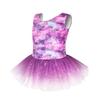 EQSJIU Skirted leotards with skirt for girls gymnastics Purple cloud 7-8 7/8 years old galaxy dance dresses white gradient colors stars view 3