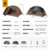 OneTigris COSMITTO 2 Person Backpacking Tent Shelter- Free Standing Lightweight Waterproof 3 Season Camping Tent for Outdoor Hiking Mountaineering view 3