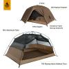 OneTigris COSMITTO 2 Person Backpacking Tent Shelter- Free Standing Lightweight Waterproof 3 Season Camping Tent for Outdoor Hiking Mountaineering view 4