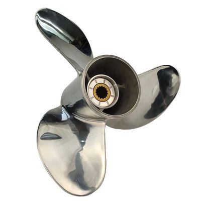 Yoofosun DF70 80 90 100 115 140HP 15 Tooth Stainless Steel Propeller 4 Stroke RH Boat SS Prop for Suzuki Outboard Motor Engine with Rubber Hub (14 (Dia) x 17 (Pitch))