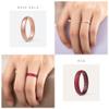 ThunderFit Women Breathable Silicone Bridal Rings Sets For Her, Wedding Bands - 4mm Wide, 1.5mm Thick - 1-12 Variety Multipack view 3