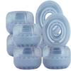 BTFL Outdoor Roller Skate Wheels light blue  8-Pack of 38mm x 62mm 80A | Flow Recreational Roller Skate Wheels for Park Ramps Street Bowls Outdoor Quad Skating view 1