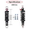 LvTu 2000 Lbs Mountain Bike Shock Absorber 150mm/ 165mm/ 190mm Adjustable Damping XC Soft Tail Suspension Spring (Color : 2000 Lbs, Size : 150mm) view 2
