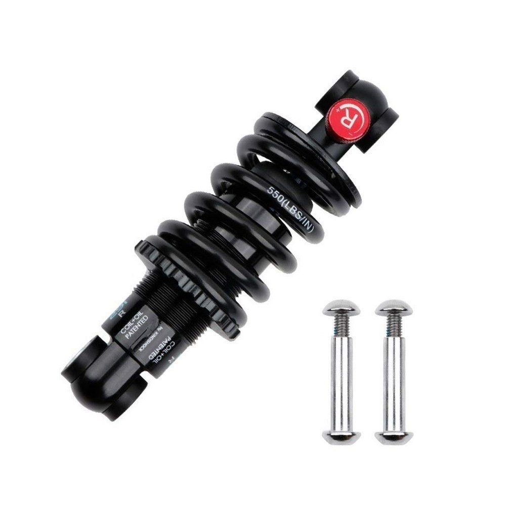 LvTu Bike Rear Shock Absorber Spring 125/150/165/190mm, 650Lbs Damping Adjustable - Black (Size : 150mm/650Lbs)