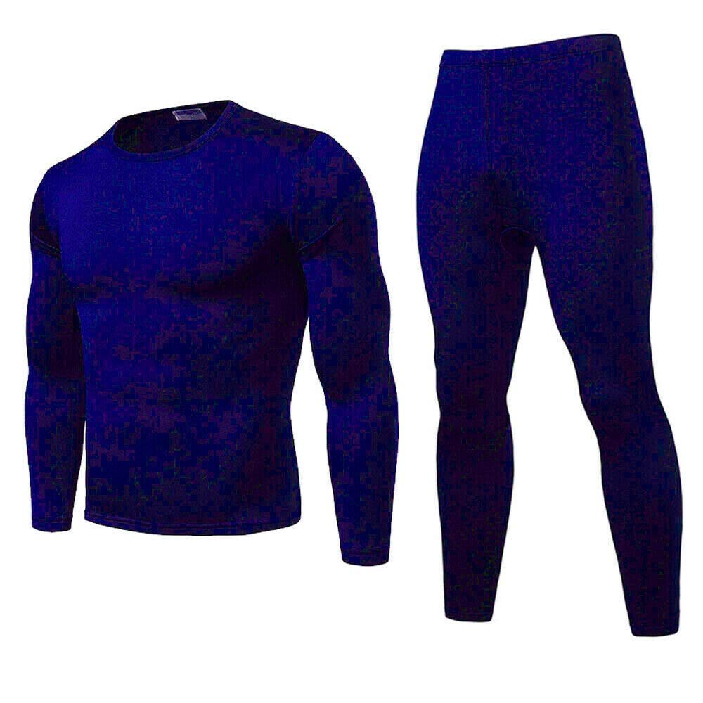 Men's Winter Ultra Soft Thermal Underwear Long Johns Set with Fleece Lined Base Layer Top and Bottom (Royal Blue, XXLarge)