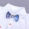 MYGBCPJS Little Boys 2Pcs Summer Outfits Set Short Sleeve Clothes Bowtie Button-Down Shirt + Plaid Shorts view 3