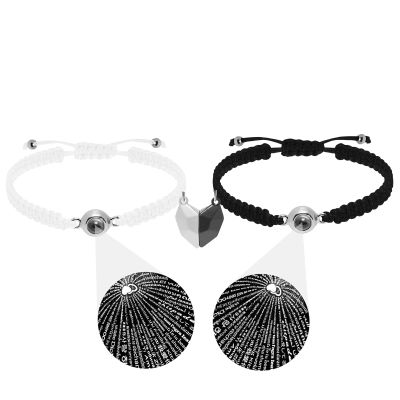I Love You 100 Languages Magnetic Bracelets 2Pcs Couples Friendship Gifts