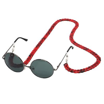 LUNALUCE For Women Men Sunglasses Acrylic Marvel Chain - Eyewear Retainer - Glasses Strap Holder Strap (Marvel Red)