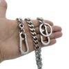 Tiasri Wallet Chain Biker Hip Hop Punk Gothic Cuban Chain, Heavy Waist Chain Suitable for Belt Loop, Wallet Key Chain,Stainless Steel Chain (style 1) 23.5" view 4
