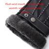 FUFU Gloves Mens Gloves PU Leather Touch Screen Outdoor Winter Gloves Driving Gloves view 4