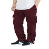 AIRNINE Men's Fleece Cargo Sweatpants Heavyweight S-6XL (Burgundy, Medium) view 1