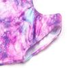 EQSJIU Gymnastics dress for kids skirted leotards purple clouds galaxy fancy tulle skirts size 9-10 years old colorful stars view 4